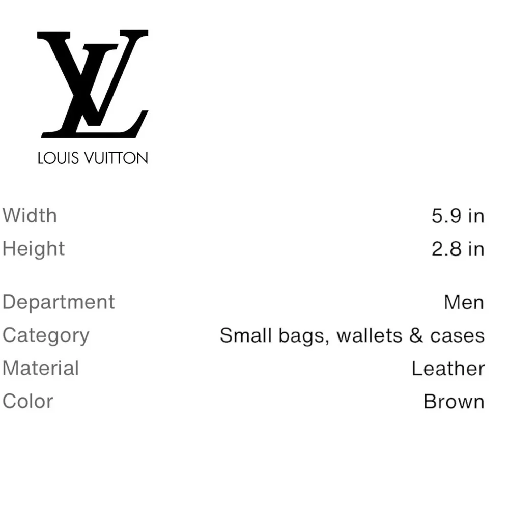 Louis Vuitton Authentic‎ VINTAGE 2001 Brown Card Document Holder